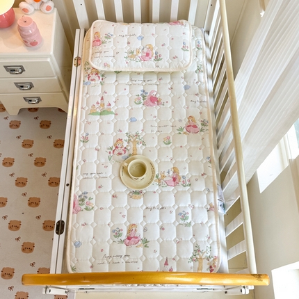 （总）禧缘家纺（原梦想家） 2025新款A类儿童幼儿园学生宿舍绑带款夹棉床单全棉夹棉软垫 