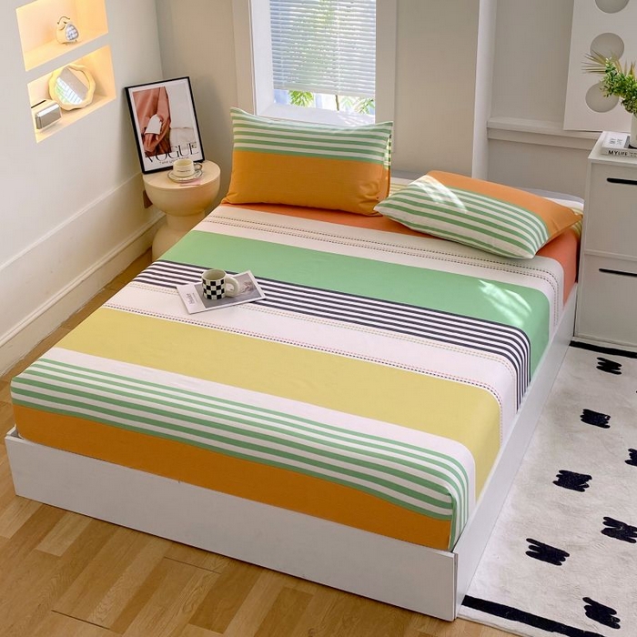 91家纺网 家纺一手货源 找家纺 ME/ERA HOME寐时代 2025新款三枚缎老粗布床笠款三件套 罗曼