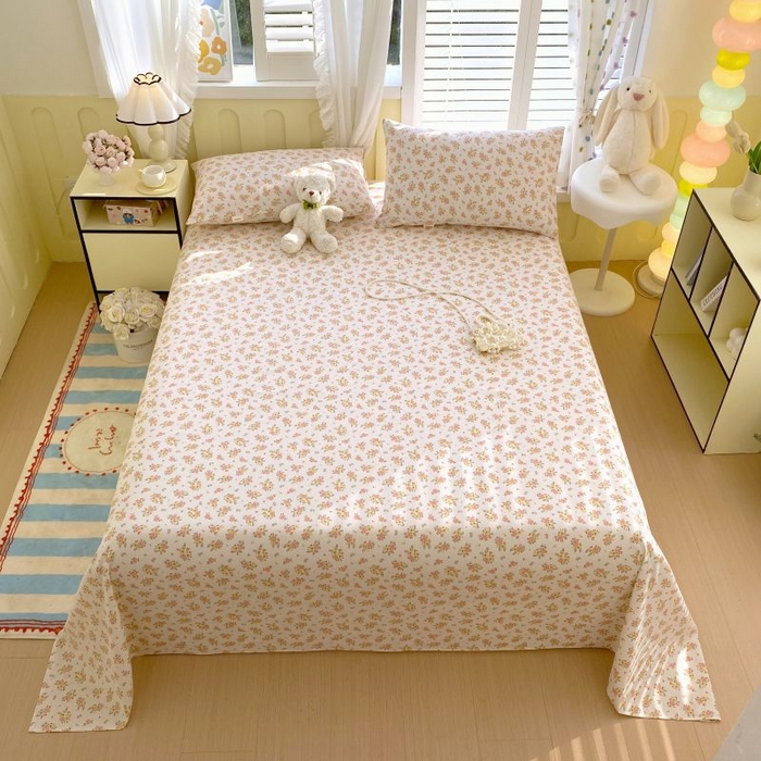 91家纺网 家纺一手货源 找家纺 ME/ERA HOME寐时代 2025新款三枚缎老粗布床单款三件套 漫花香