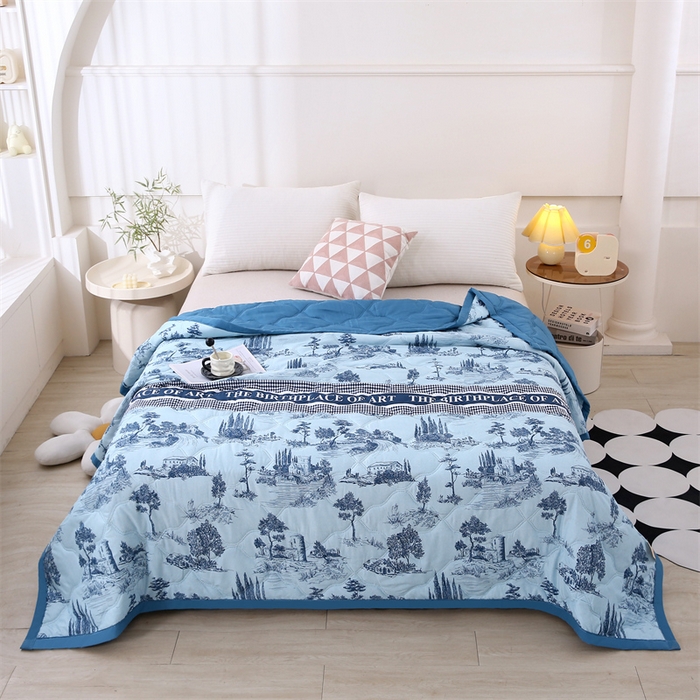 91家纺网 家纺一手货源 找家纺 （总）爱派  2025新款直播爆款印花水洗棉夏被夏凉被空调被被子被芯