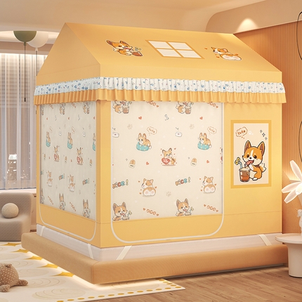 91家纺网 家纺一手货源 找家纺 （总）迪凡保罗蚊帐 2025新款2505城堡款房型遮光防摔坐床蚊帐