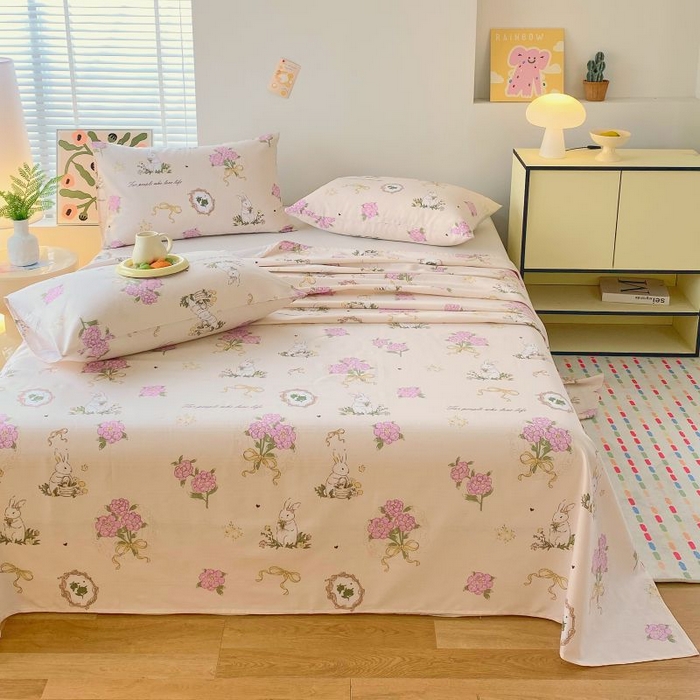 91家纺网 家纺一手货源 找家纺 ME/ERA HOME寐时代 2025新款三枚缎老粗布床单款三件套 流星花园