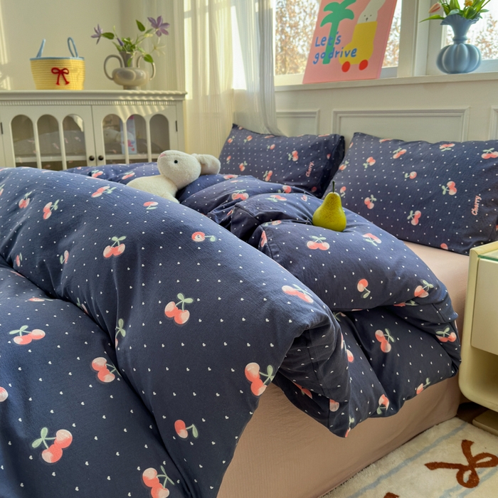 91家纺网 家纺一手货源 找家纺 玉海棠家纺 2025新款亲肤舒适小清新四件套 大吉大厘