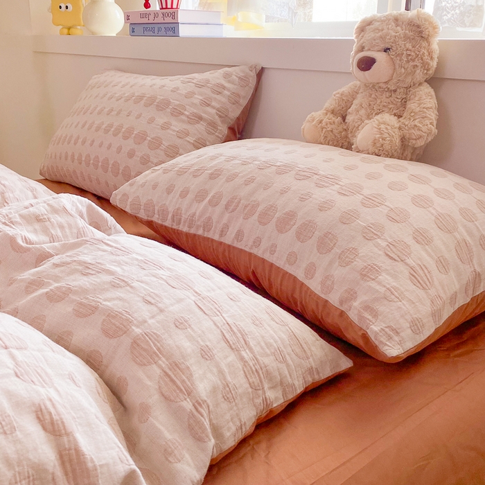 91家纺网 家纺一手货源 找家纺 千朵 2025新款全棉提花四件套 喜庆小企