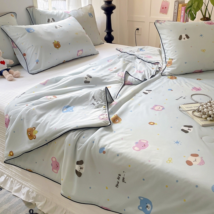 91家纺网 家纺一手货源 找家纺 优悦生活馆 2025新款凉感丝夏被夏凉被空调被 多巴胺