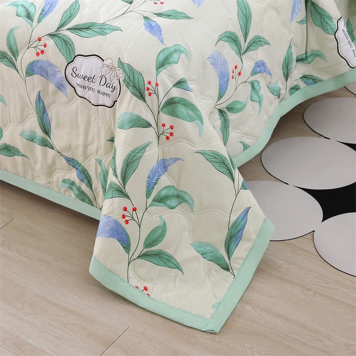 91家纺网 家纺一手货源 找家纺 爱派  2025新款直播爆款印花水洗棉夏被夏凉被空调被被子被芯 盛夏果实