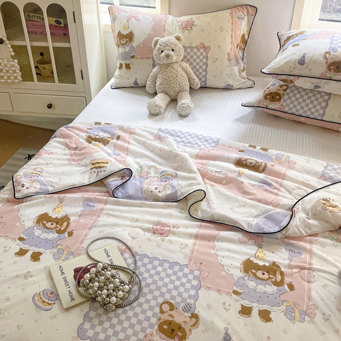 91家纺网 家纺一手货源 找家纺 优悦生活馆 2025新款凉感丝夏被夏凉被空调被 罗丽