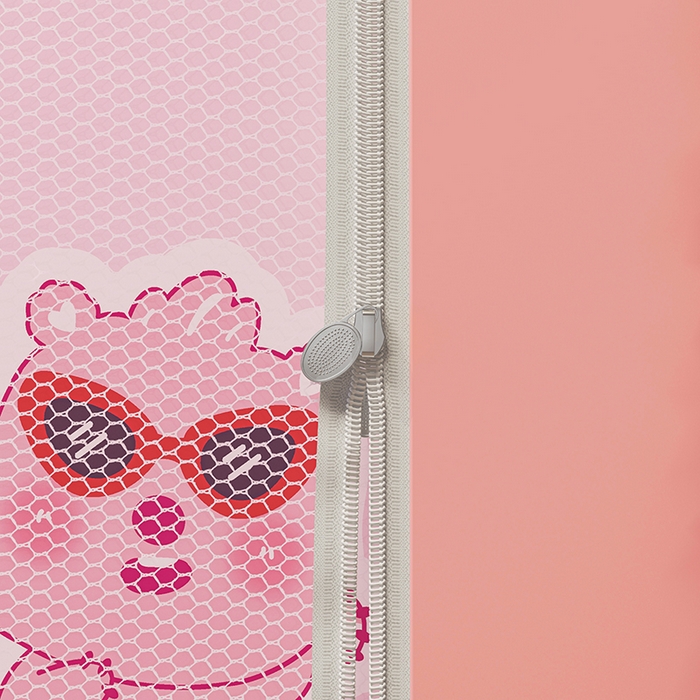 91家纺网 家纺一手货源 找家纺 迪凡保罗蚊帐 2025新款2505城堡款房型遮光防摔坐床蚊帐 粉红小熊