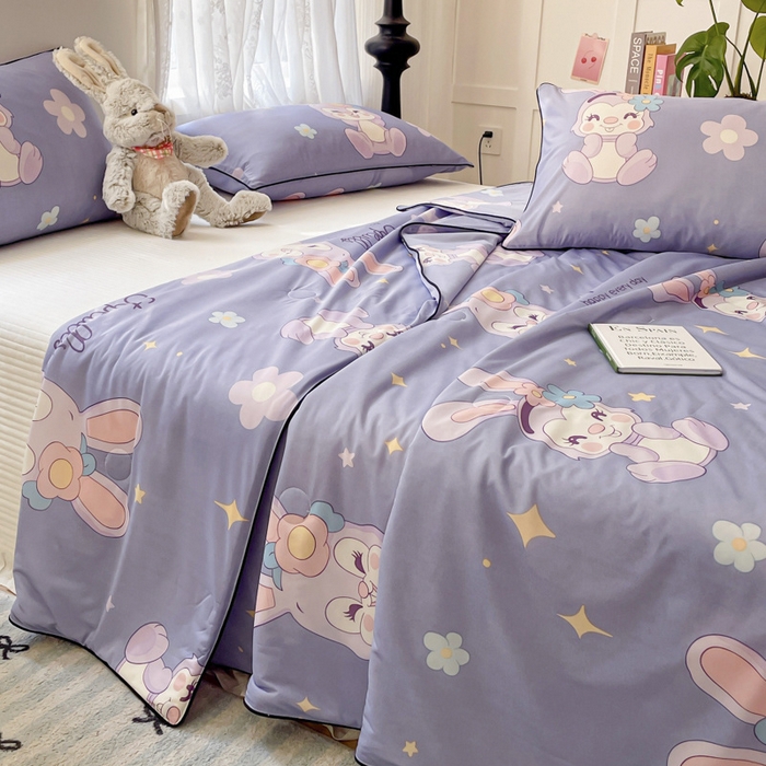 91家纺网 家纺一手货源 找家纺 优悦生活馆 2025新款凉感丝夏被夏凉被空调被 米菲兔