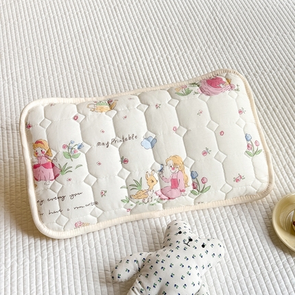 91家纺网 家纺一手货源 找家纺 （总）禧缘家纺（原梦想家） 2025新款A类儿童幼儿园学生宿舍绑带款夹棉床单全棉夹棉软垫枕套 