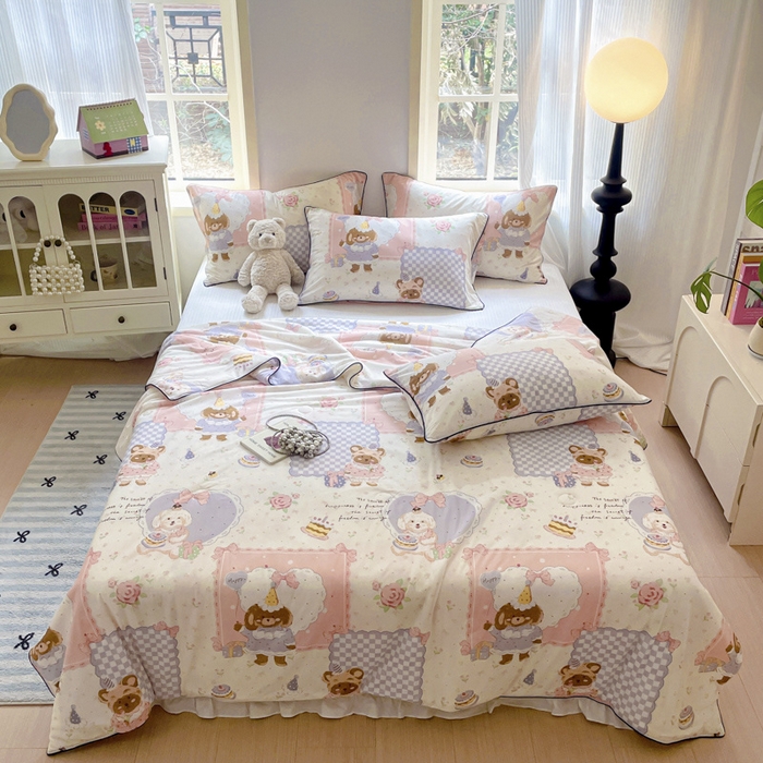 91家纺网 家纺一手货源 找家纺 优悦生活馆 2025新款凉感丝夏被夏凉被空调被 罗丽