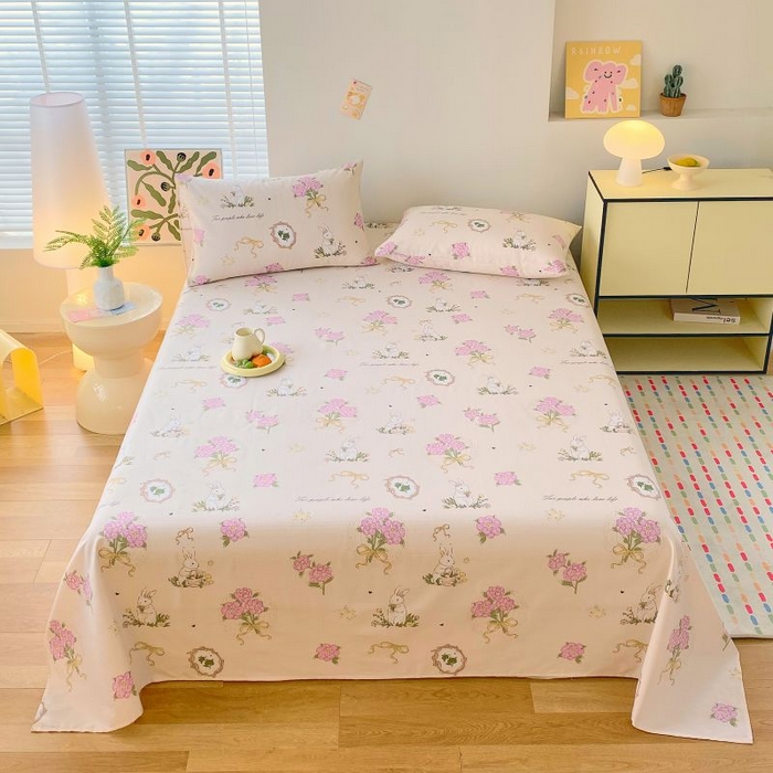 91家纺网 家纺一手货源 找家纺 ME/ERA HOME寐时代 2025新款三枚缎老粗布床单款三件套 流星花园