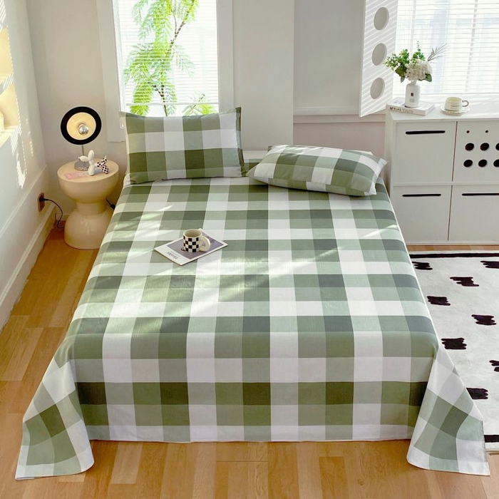 91家纺网 家纺一手货源 找家纺 ME/ERA HOME寐时代 2025新款三枚缎老粗布床单款三件套 绿野仙踪