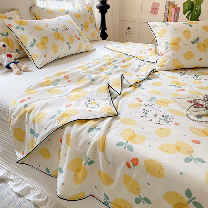 91家纺网 家纺一手货源 找家纺 优悦生活馆 2025新款凉感丝夏被夏凉被空调被 草莓花语