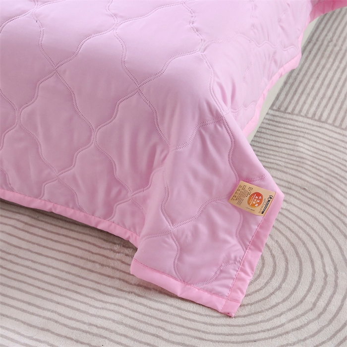 91家纺网 家纺一手货源 找家纺 爱派 2025新款纯色水洗棉夏被夏凉被空调被被子被芯 初恋粉