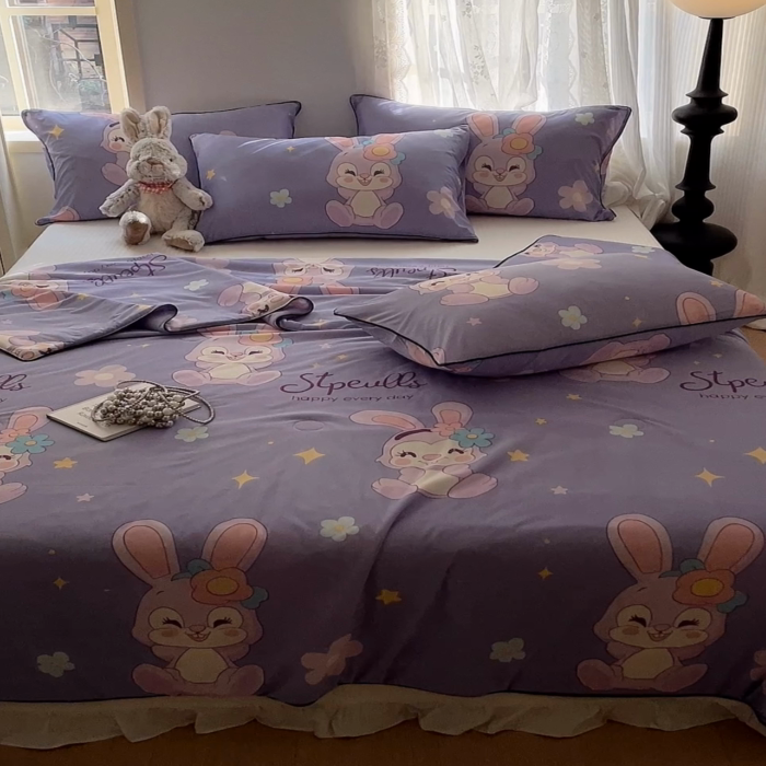 91家纺网 家纺一手货源 找家纺 优悦生活馆 2025新款凉感丝夏被夏凉被空调被 米菲兔