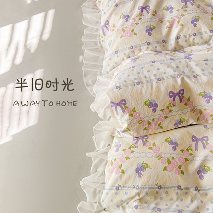 91家纺网 家纺一手货源 找家纺 （总）眠势力 2025新款韩版花边被套双面用四季款ins公主风