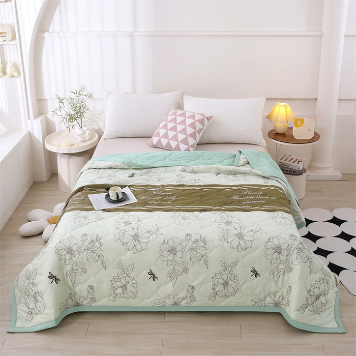 91家纺网 家纺一手货源 找家纺 爱派  2025新款直播爆款印花水洗棉夏被夏凉被空调被被子被芯 翩翩起舞