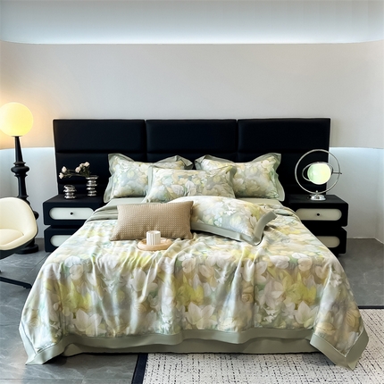 91家纺网 家纺一手货源 找家纺 （总）朵希曼2025新款60支天丝镂空印花夏被和夏被四件套系列