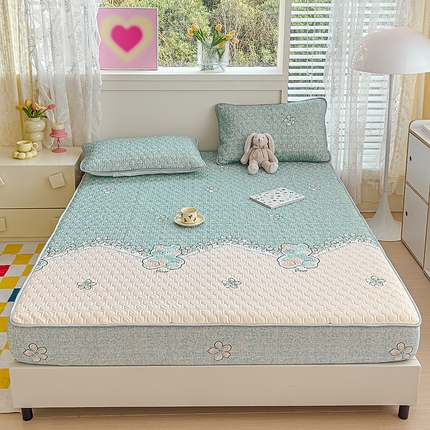 91家纺网 家纺一手货源 找家纺 （总）小萌虎 2025新款凉感丝胶质凉席床笠款