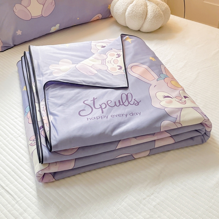 91家纺网 家纺一手货源 找家纺 优悦生活馆 2025新款凉感丝夏被夏凉被空调被 米菲兔