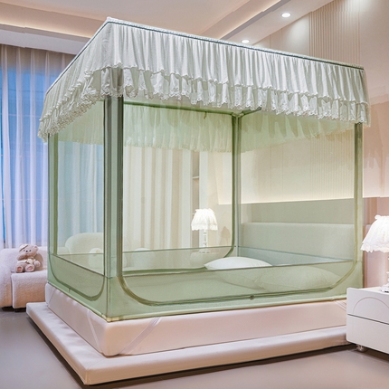 91家纺网 家纺一手货源 找家纺 （总）夏彩 2025新款浪漫唯美T+U防摔蚊帐-88609