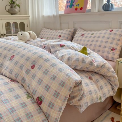 91家纺网 家纺一手货源 找家纺 （总）玉海棠家纺 2025新款亲肤舒适小清新四件套