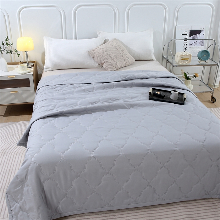 91家纺网 家纺一手货源 找家纺 爱派 2025新款纯色水洗棉夏被夏凉被空调被被子被芯 绅士灰