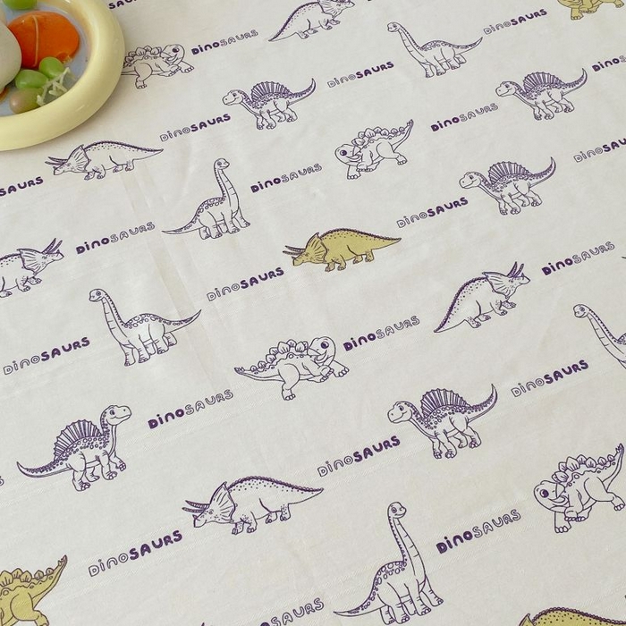 91家纺网 家纺一手货源 找家纺 ME/ERA HOME寐时代 2025新款三枚缎老粗布床单款三件套 恐龙家族