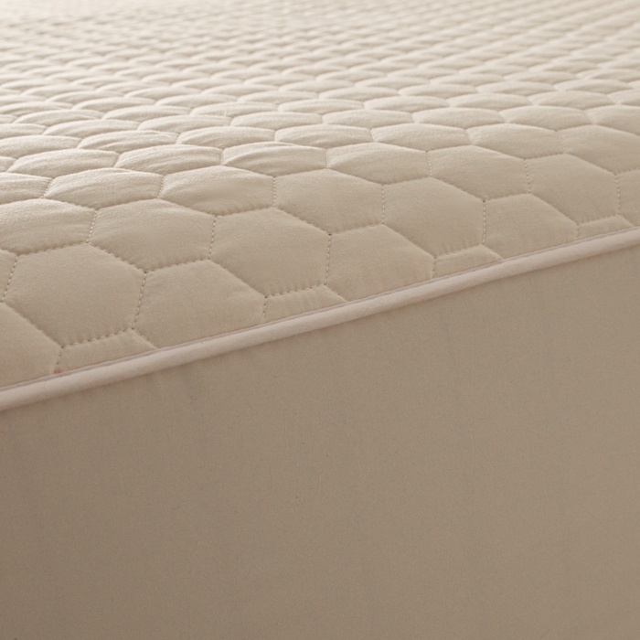 91家纺网 家纺一手货源 找家纺 优悦生活馆 2025新款亲肤水洗棉夹棉防水床笠 方格-白