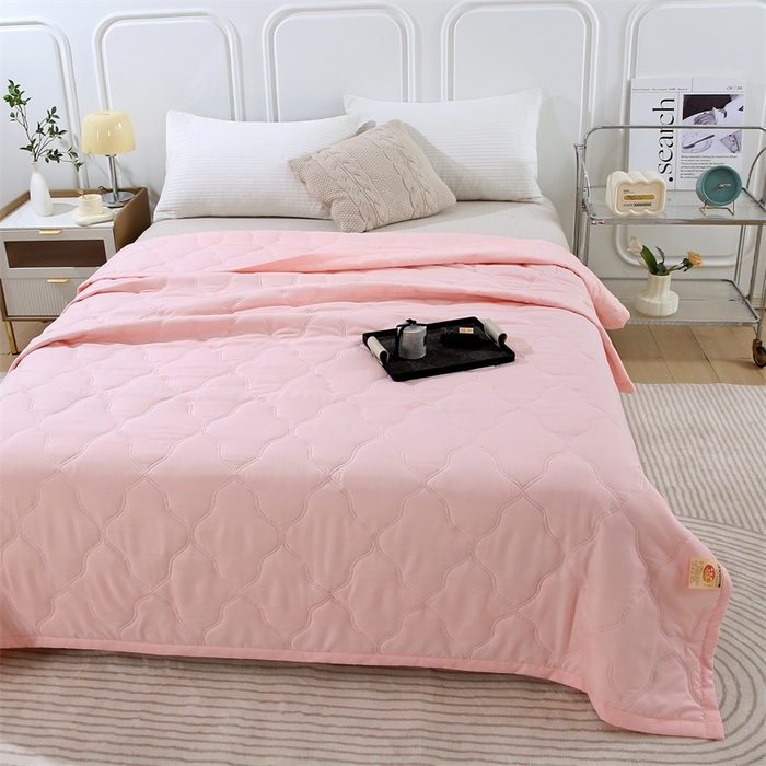 91家纺网 家纺一手货源 找家纺 爱派 2025新款纯色水洗棉夏被夏凉被空调被被子被芯 柔情玉