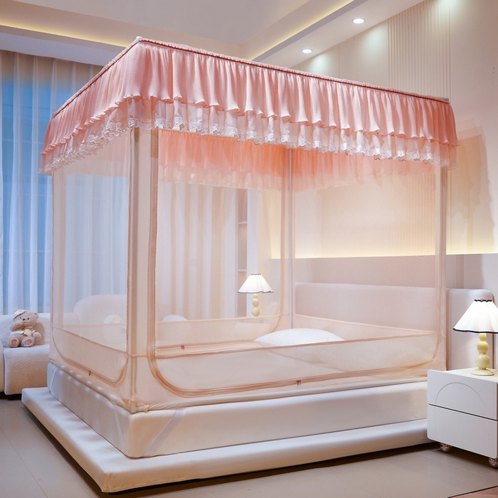 91家纺网 家纺一手货源 找家纺 夏彩 2025新款浪漫唯美T+U防摔蚊帐-88609 88609翡翠玉