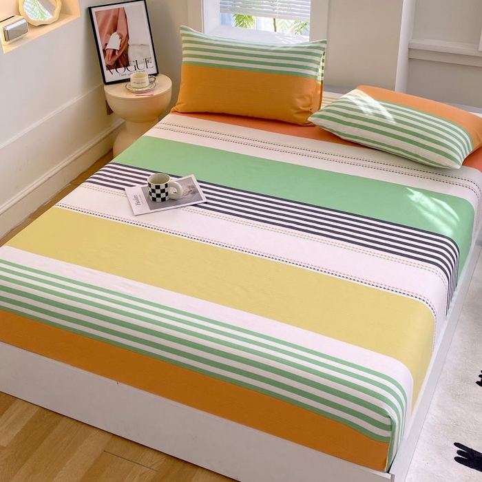 91家纺网 家纺一手货源 找家纺 ME/ERA HOME寐时代 2025新款三枚缎老粗布床笠款三件套 罗曼