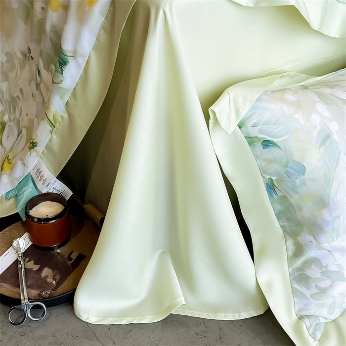 91家纺网 家纺一手货源 找家纺 朵希曼2025新款50天丝宽边夏被和夏被四件套系列 舒蕊