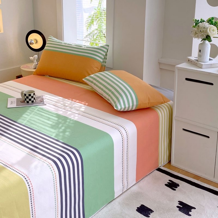 91家纺网 家纺一手货源 找家纺 ME/ERA HOME寐时代 2025新款三枚缎老粗布床单款三件套 罗曼