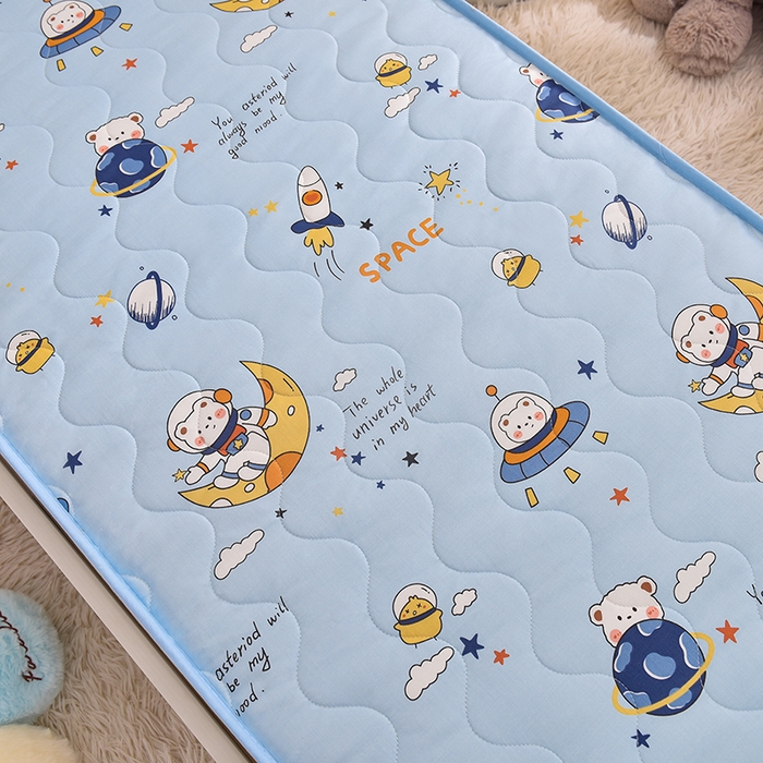 91家纺网 家纺一手货源 找家纺 嗨生活 2025年新款加厚立体全棉棉花床垫 幼儿园床垫 床褥 儿童床垫 星际火箭