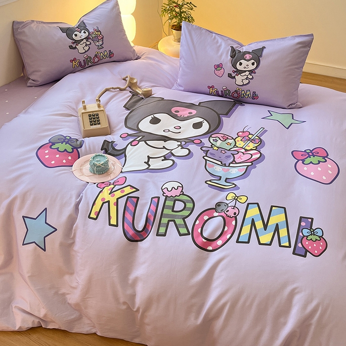 91家纺网 家纺一手货源 找家纺 （总）蓝邻家纺 2025新款全棉大版三丽鸥四件套系列