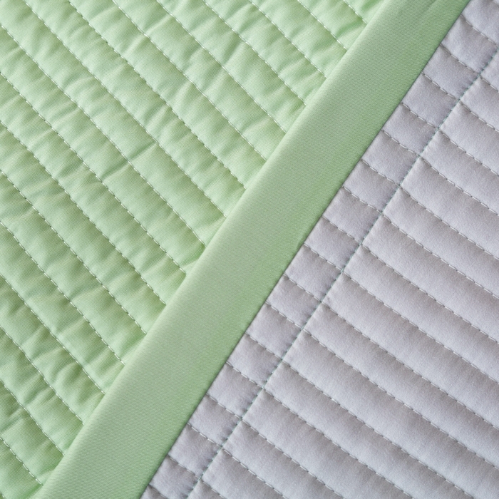 91家纺网 家纺一手货源 找家纺 OL家纺2025新款天丝床盖三件套系列-蒲公英 苹果绿