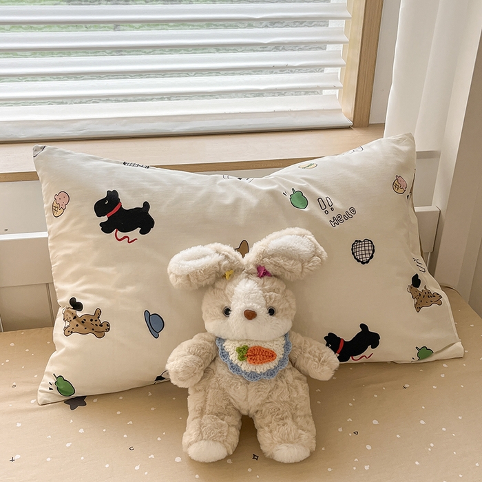 91家纺网 家纺一手货源 找家纺 慕尚家纺 2025新款全棉印花学生三件套套件 萌宠乐园