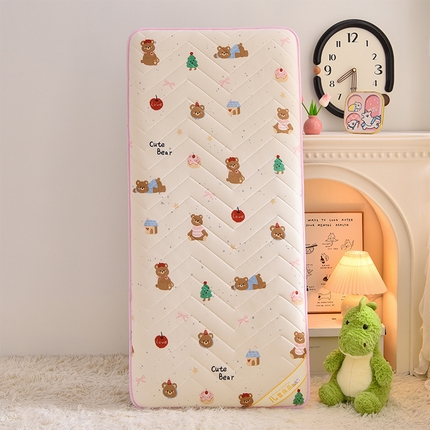 91家纺网 家纺一手货源 找家纺 嗨生活 2025年加厚针织棉乳胶床垫 幼儿园床垫 床褥 儿童床垫 单边款 甜品小熊