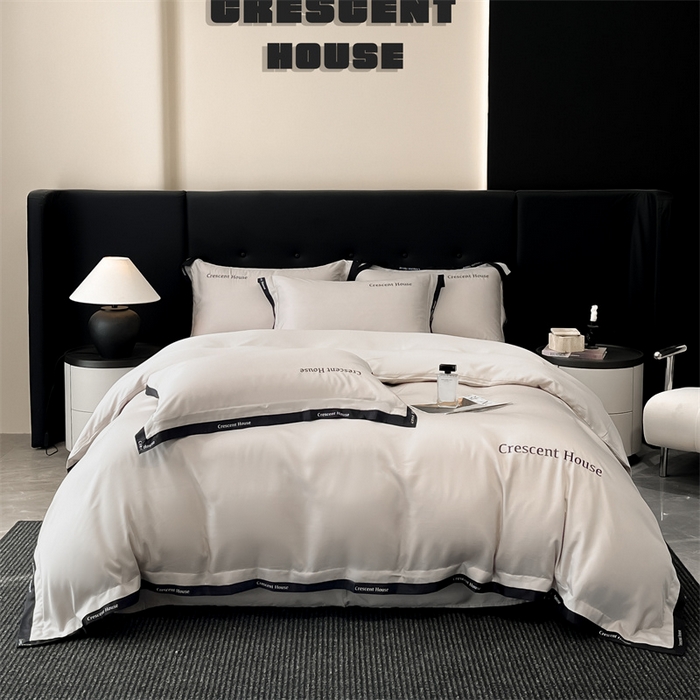 91家纺网 家纺一手货源 找家纺 笙意家纺 2025新款轻奢时尚水洗冰丝四件套-奥芬系列 奥芬-山灰