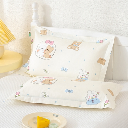 91家纺网 家纺一手货源 找家纺 （总）良佐生活 2025新款A类高支高密全棉压线儿童枕套纯棉学生枕头套