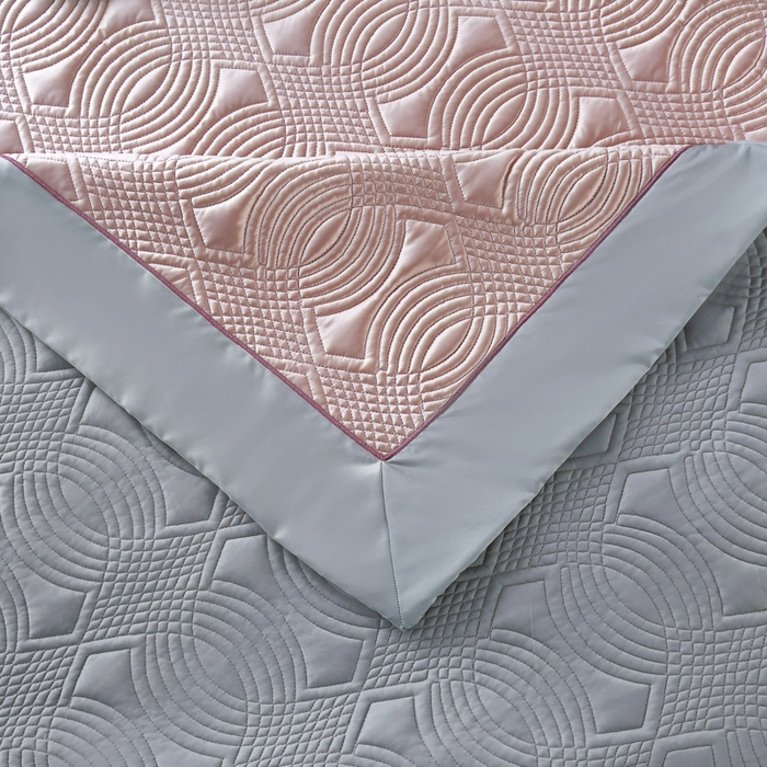 91家纺网 家纺一手货源 找家纺 OL家纺2025新款冰丝绸夏被床盖款三件套 薄藤紫