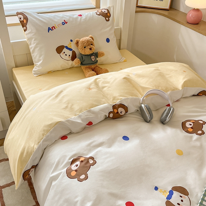 91家纺网 家纺一手货源 找家纺 （总）慕尚家纺 2025新款全棉印花学生三件套套件