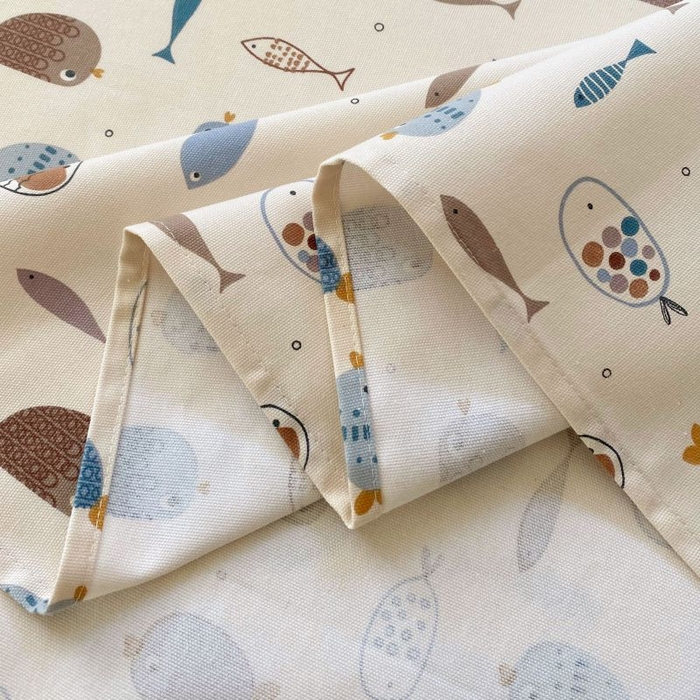 91家纺网 家纺一手货源 找家纺 ME/ERA HOME寐时代 2025新款全棉老粗布床单款三件套 全棉卡通-海底世界