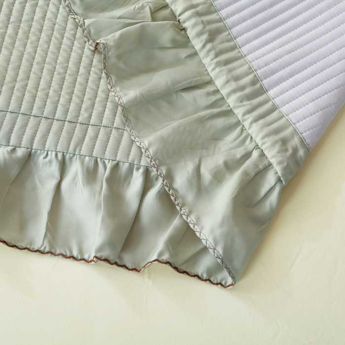 91家纺网 家纺一手货源 找家纺 OL家纺2025新款天丝床盖三件套系列-清新交响曲 沙滩灰