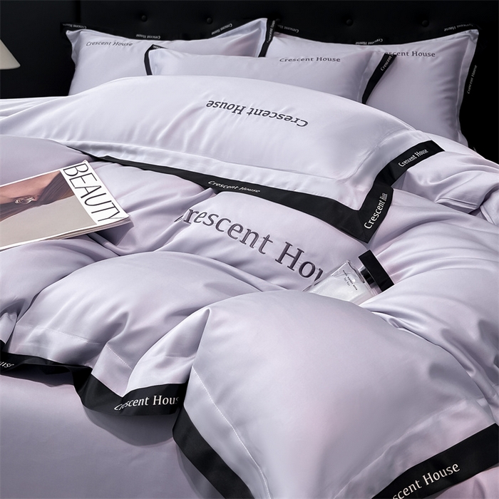 91家纺网 家纺一手货源 找家纺 笙意家纺 2025新款轻奢时尚水洗冰丝四件套-奥芬系列 奥芬-星黛紫