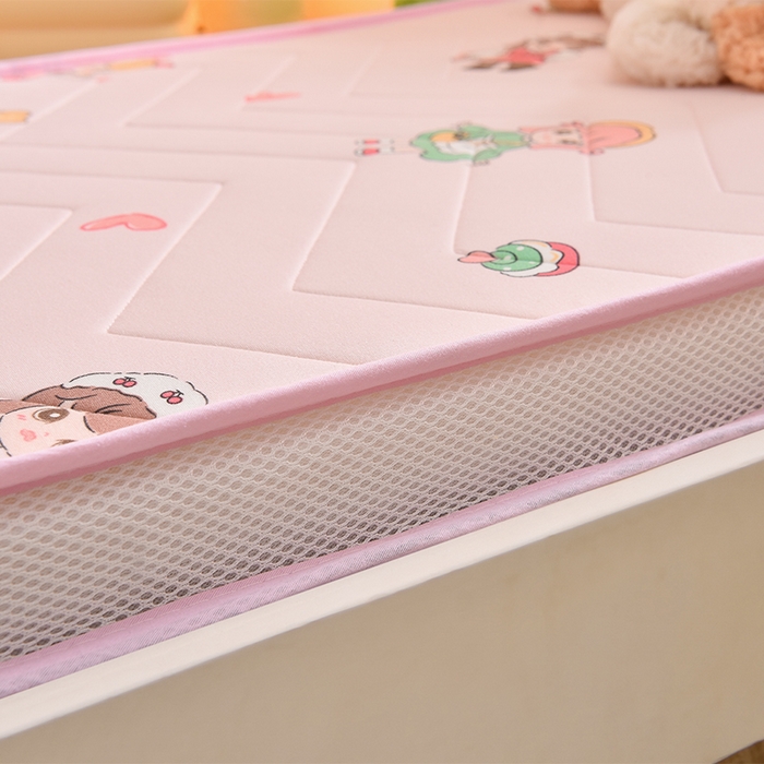 91家纺网 家纺一手货源 找家纺 嗨生活  2025年加厚针织棉乳胶床垫 幼儿园床垫 床褥 儿童床垫 立体款 甜心女孩