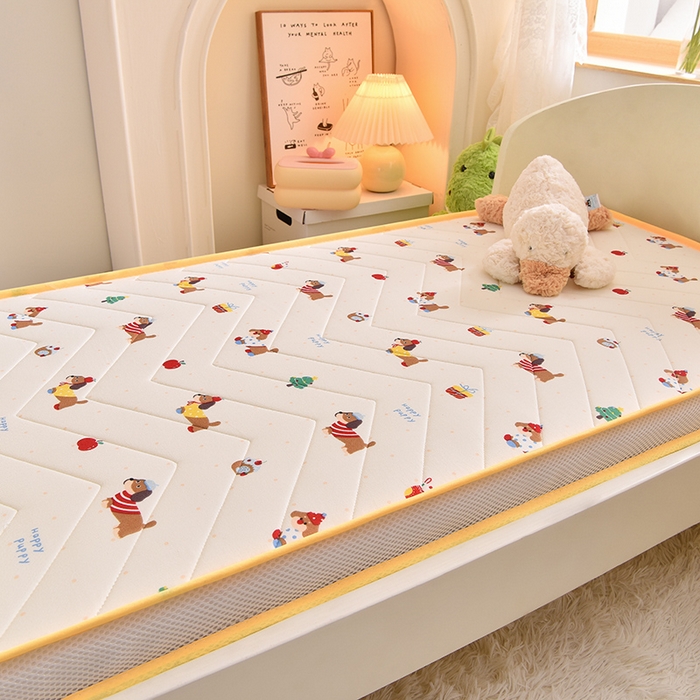 91家纺网 家纺一手货源 找家纺 嗨生活  2025年加厚针织棉乳胶床垫 幼儿园床垫 床褥 儿童床垫 立体款 腊肠狗