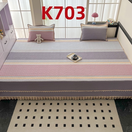 手艺人家纺 2025新款带花纯棉绗缝榻榻米大炕盖榻榻米炕垫防滑炕垫榻榻米垫床盖榻榻米炕盖炕垫（K700-K723） K703